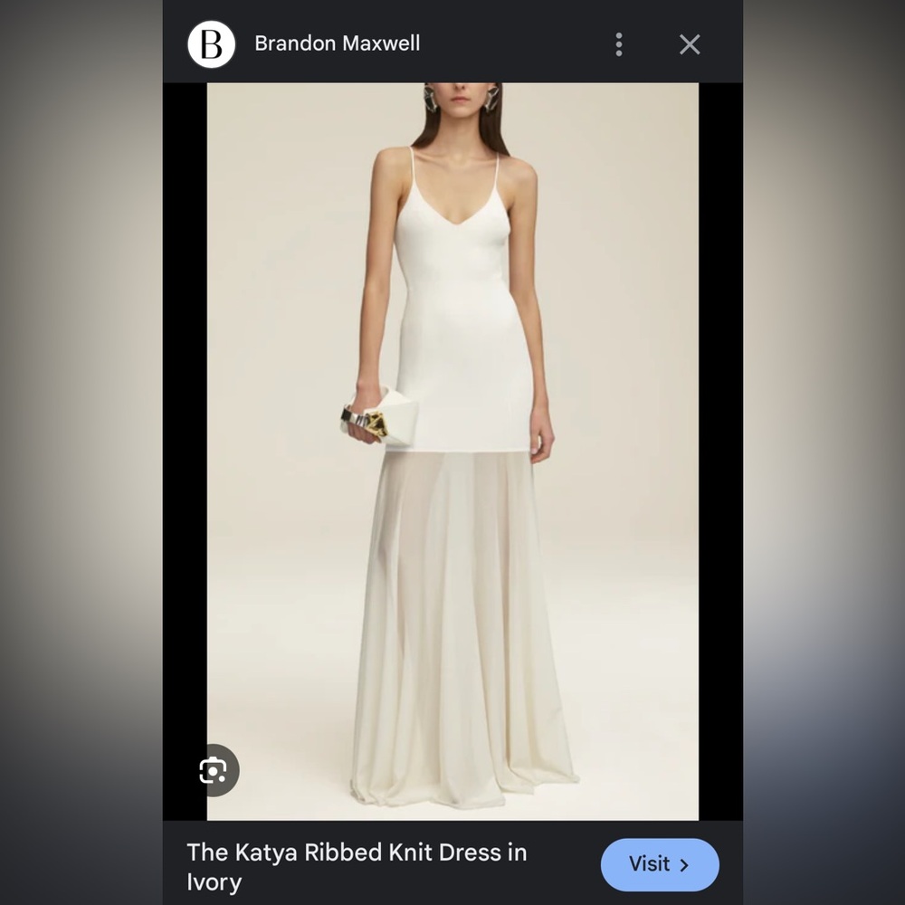 Brandon Maxwell: The Katya paneled ribbed-knit and jersey gown